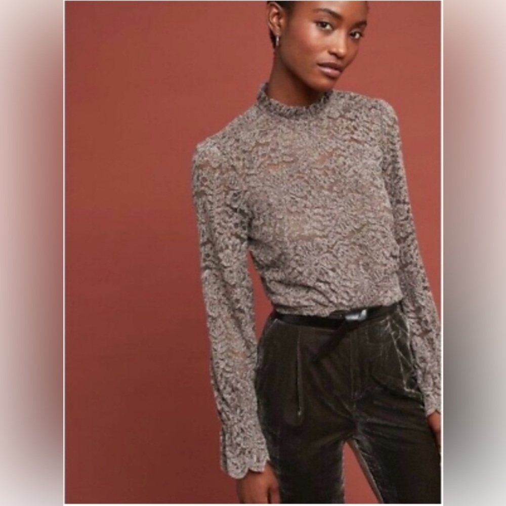 Anthropology  eri + ali lace blouse